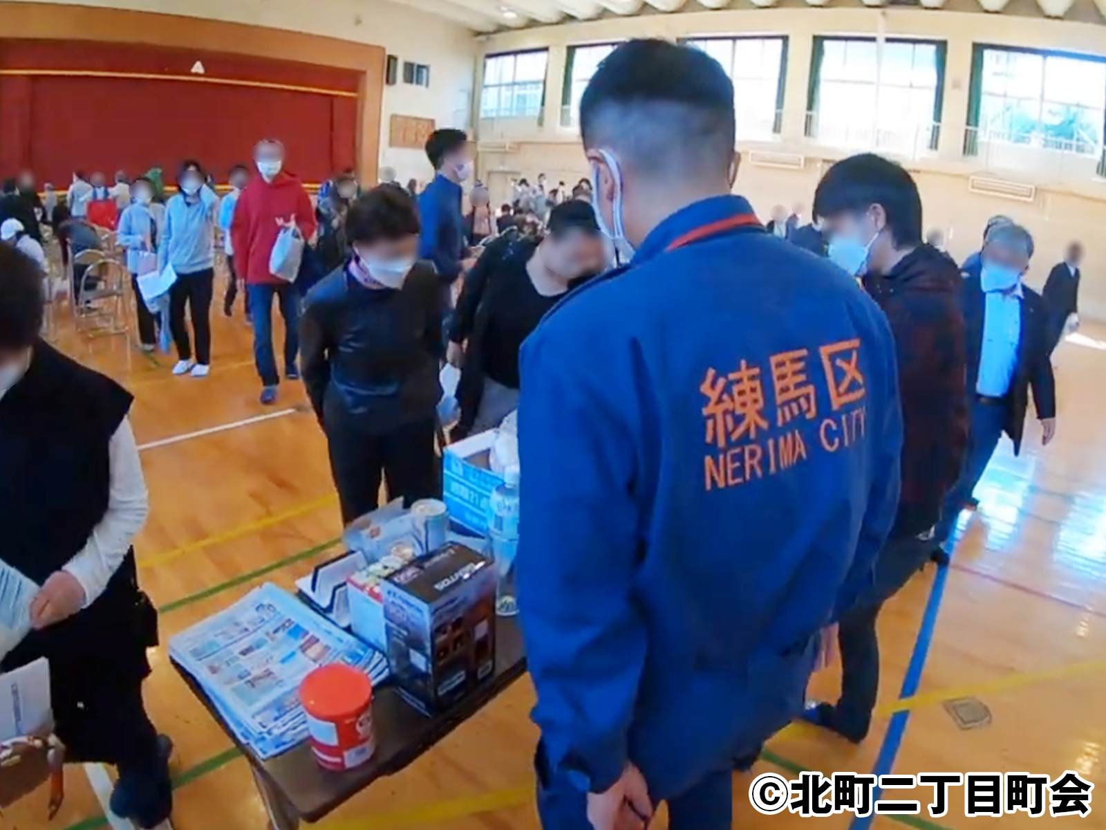 防災グッズの展示